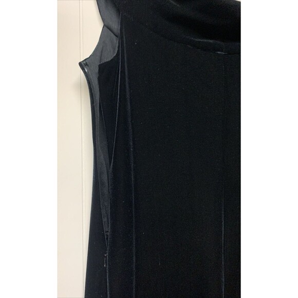 Crimson by Lawrence Kurtz Evening Dress Women's Size 10 Black Velour Beaded - Picture 6 of 10